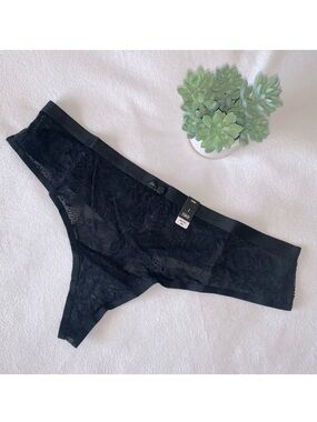 NEW! Black Lace Thong, 2X, SEXY!! NWT!